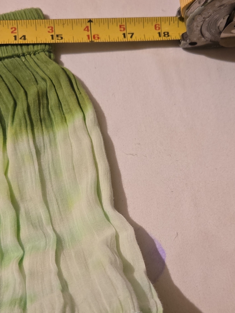 Light Green Tie-Dye Lace-Trim Maxi Skirt - Picture 4 of 6